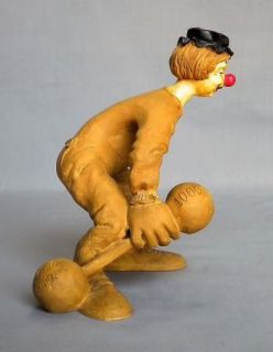 Vtg 1978 Andreoli Clown Lifting 1000 Barbell Figurine