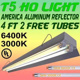 48 108W 2x T5 HO Fluorescent Lamp Light w Mixed Bulbs Bloom Grow 