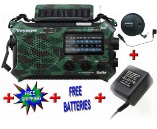   Voyager Solar Crank Battery AC Am FM SW Weather Emergency Radio