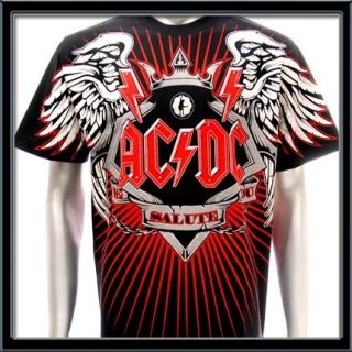 Sz L AC DC T Shirt Angus Young Rock World Tour 1979 Men Rock Heavy 
