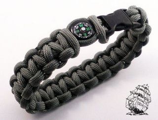 Newly listed Paracord Survival Bracelet with Liquid Filled Compass 4u