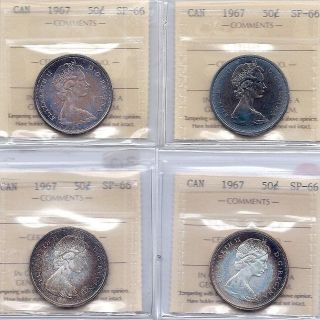 1967 fifty cent piece iccs graded 50c sp 66 from
