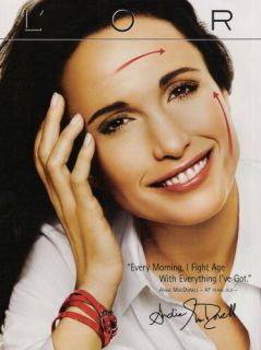 ANDIE McDOWELL LOreal 2006 Magazine Print Ad A