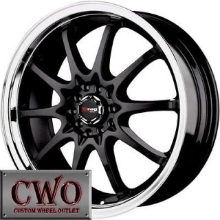 18 Black Drag DR 9 Wheels Rims 4x100/4x114.3 4 Lug Civic Integra Versa 