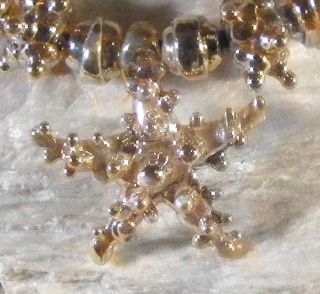 Lgl Artists Beads Silver Amber Starfish Boro Lampwork SRA