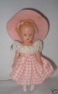 Nancy Ann Storybook H P Girl Pink Orig Dress Hat