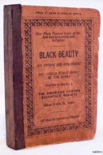 Black Beauty ~ Anna Sewell ~ 1st/1st US ~ First State ~ 1890 ~ Ships 