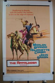   THE APPALOOSA Orig 27 x 41 Movie Poster MARLON BRANDO ANJANETTE COMER