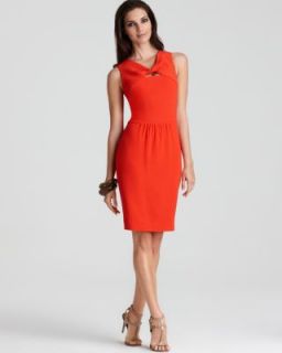 Anne Klein NEW Orange Knee Length Sheath Casual Dress 4 BHFO