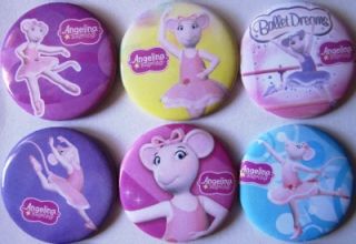 new angelina ballerina buttons 12 pins party favors