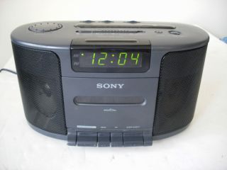 Sony Dream Machine AM FM Cassette Clock ALARM Radio Surround Sound ICF 