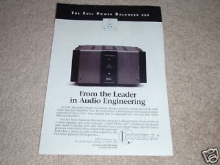 krell fpb 200 amplifier ad from 1997 beautiful time left