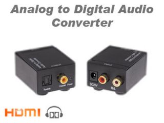 Hdmiacv Analog to Digital Audio Converter RCA Input to s PDIF or 
