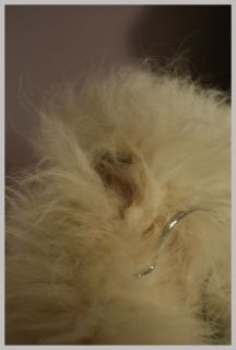 Vintage 70s 80s Fluffy Genuine White Arctic Fox Fur Coat Full Length L 