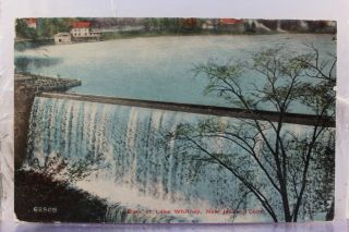 New Haven Connecticut Lake Whitney Dam Postcard Old Vintage Card View 