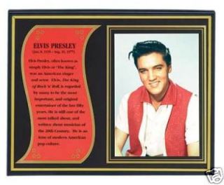elvis presley biography hist ory plaque 10 frame new time