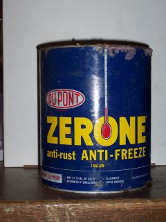 Vintage Dupont Zerone Antifreeze 1 Gal Can