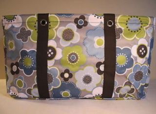     Large Utility Tote   Harvest Floral  w/ Rubber Lining NEW 31