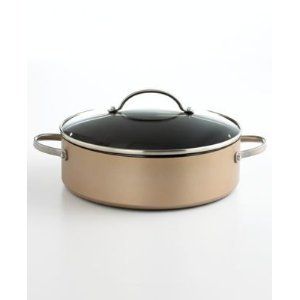 Anolon Advanced Bronze 11 inch 5 Quart Covered Sauteuse Pot Pan w 