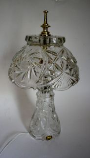 Crystal Lamp Vintage Original Tagzajecar Yugoslavia Crystal Table Lamp 