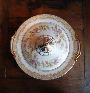 Antique Noritake China Medean Pattern Lidded Sugar Bowl RARE Circa 