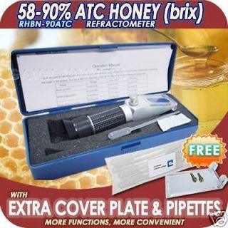 New Design 58 90% Brix Honey Handheld Refractometer Baume Beekeeping 
