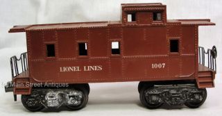 Vintage Pre War LIONEL LINES 1007 Burgundy Caboose Train O Gauge