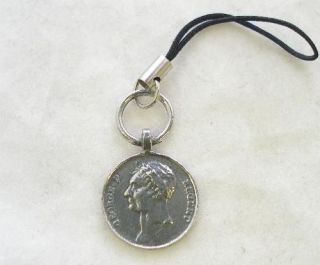 Waterloo Medal Bag Phone Charm in Fine English Pewter, Handmade