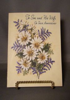Handmade Greeting Card Vintage Anniversary to Son Wife