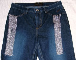 baby phat lowrise jeans with decorative metal chains 9 time