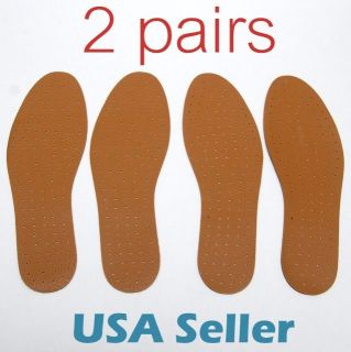 pairs Synthetic Leather INSOLE Shoes Inserts Pads Comfort Cushioning 