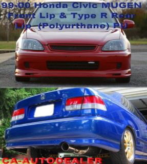   Civic JDM Mugen Front + Type R Rear Bumper Lip 2D (Fits 2000 Civic