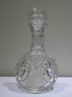 Antique Clear Glass Wine Decanter Water Carafe