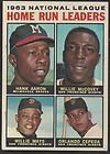 1964 TOPPS 63 NL HR LDRS H. AARON / W. MCCOVEY / W. MAYS /O. CEPEDA 
