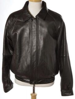 Anthony Daniel Black Leather Jacket Bomber Vintage Lambskin Cell Phone 