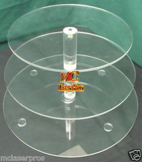 Tier 1/4 thick Acrylic Cupcake cake Tower Stand Wedding Party 
