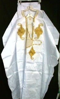 Grand Bou Bou African Brocade Men Pant Suit White Gold Doesnt Come M 