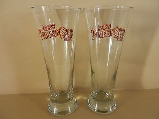 pair of jack s pumpkin spice ale beer glasses set