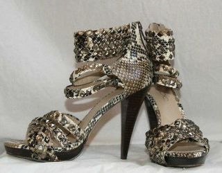 womens aldo snake skin studded crystal rhinestone heels 36 time