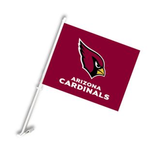 Arizona Cardinals Car Flag w Wall Brackett Set of 2