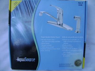Brand New AquaSource Single Handle Kitchen Faucet with Sprayer
