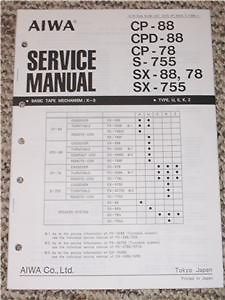 AIWA CP/CPD 88 CP 78 S 755 Stereo System Service Manual