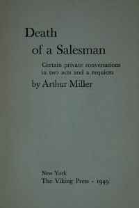 death of a salesman by arthur miller 1949 hb dj bomc