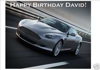 Aston Martin DB9 or Any Other Car Birthday Cake Topper
