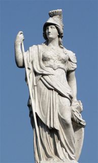   Statue Figure Greek Goddess Athena Artemis Figural Nude Helmet