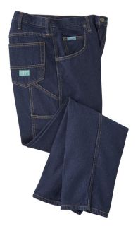 New Liberty Mens Rinsed Washed Carpenter Denim Blue Jeans