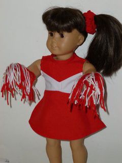 Doll Clothes Fits 18 American Girl Glee Cheer Cheerleader 3 Pc Set 