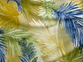 Allen Polished Cotton Palm Tropical Green Drapery Upholstery Cotton 