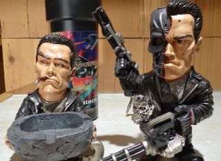 Terminator 2 Judgement Day T800 Arnold Ashtray Figure Bust Japan 
