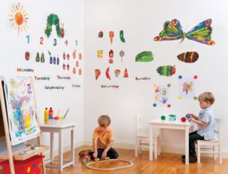 the very hungry caterpillar giant wall room sticker kit time